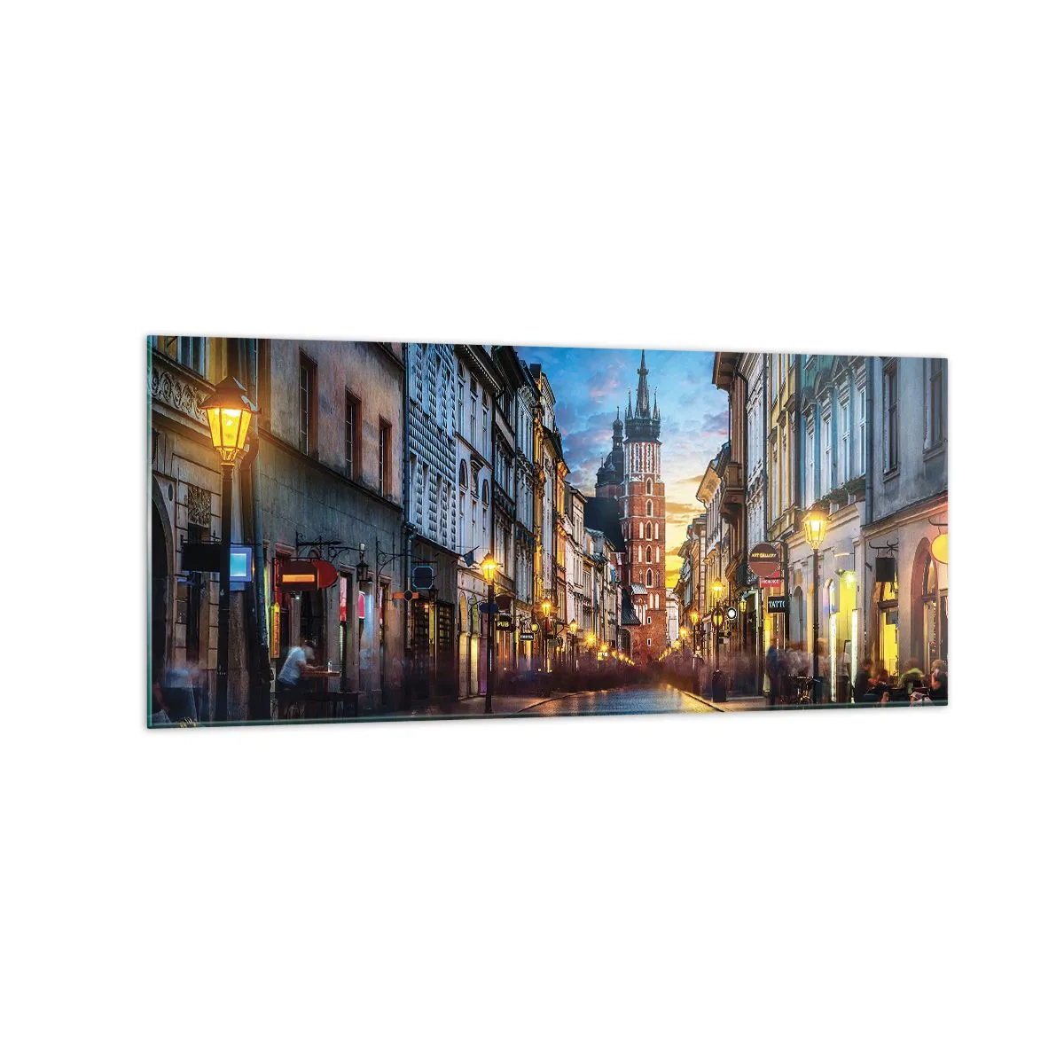 Glass picture - Charm of Cracow - 120x50 cm
