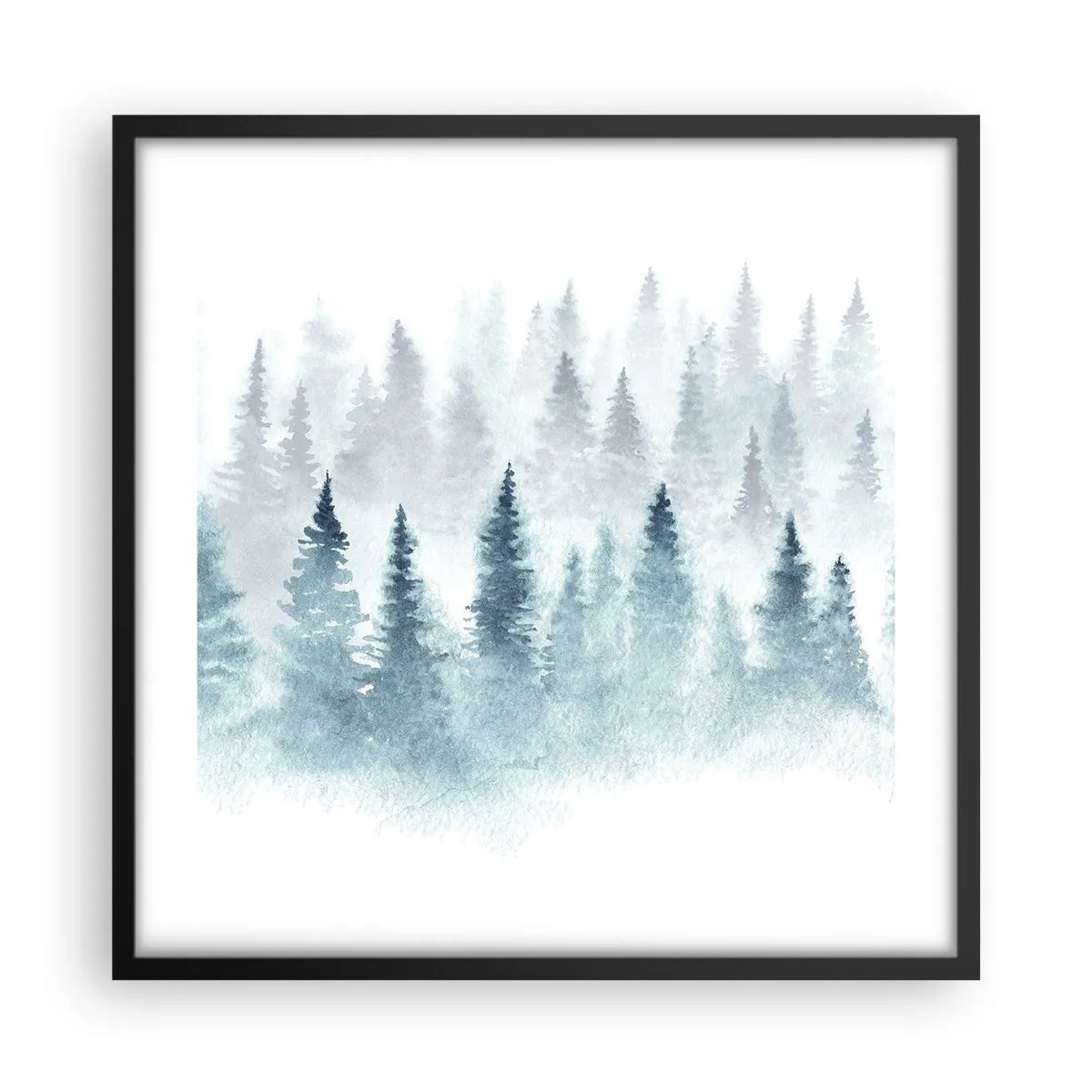 Poster in black frame - Wrapped up in a Fog - 50x50 cm