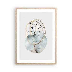 Poster in light oak frame - In the Embrace of Space - 50x70 cm