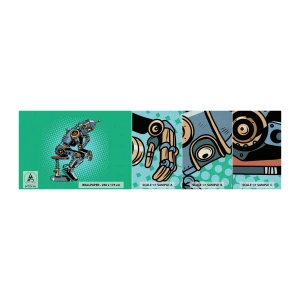 Photo Wallpaper Sample Premium Canvas - On the Essence of Being - Abstraction, Intelligent Robot, For children - 100x30 cm