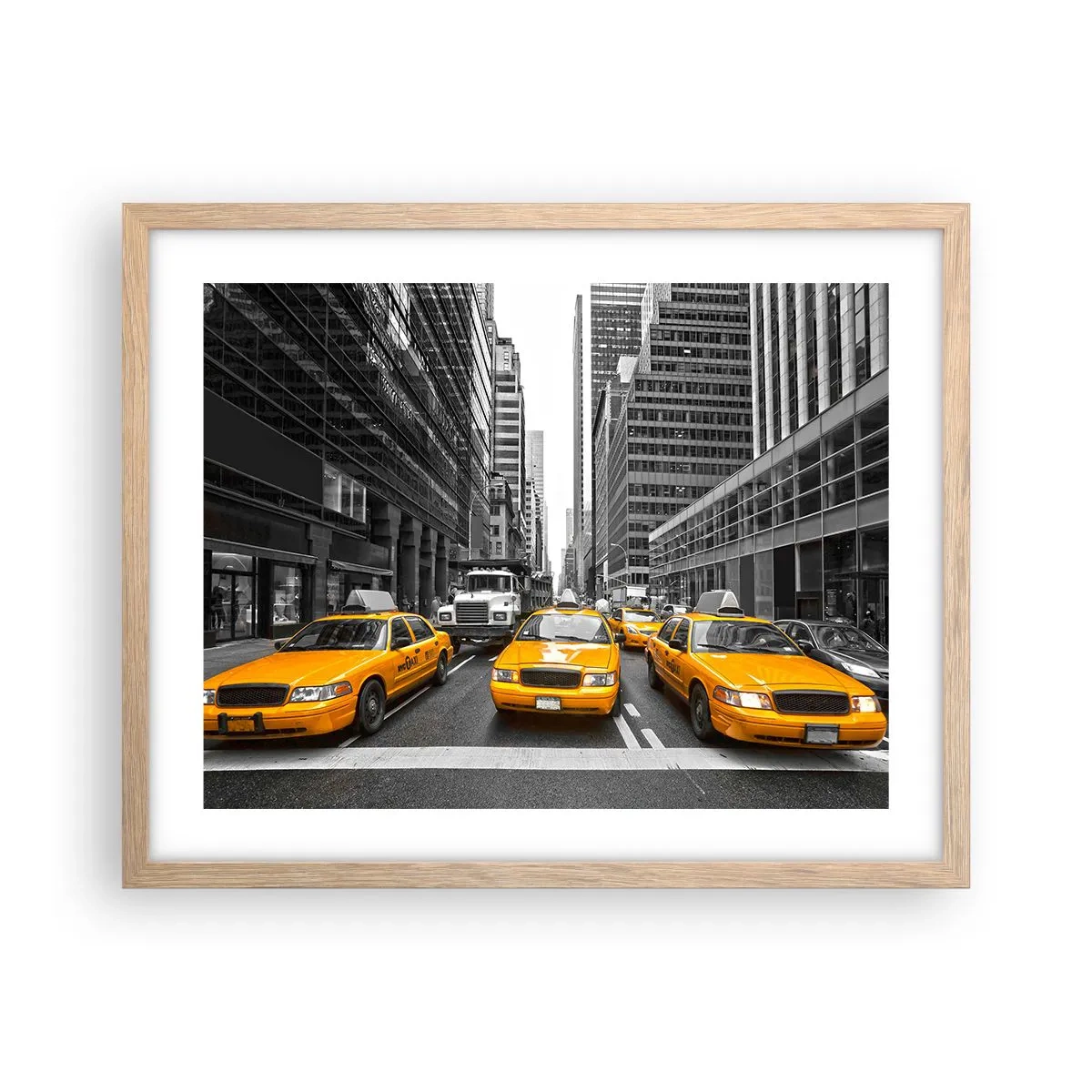Poster in light oak frame - We Paint the City - 50x40 cm