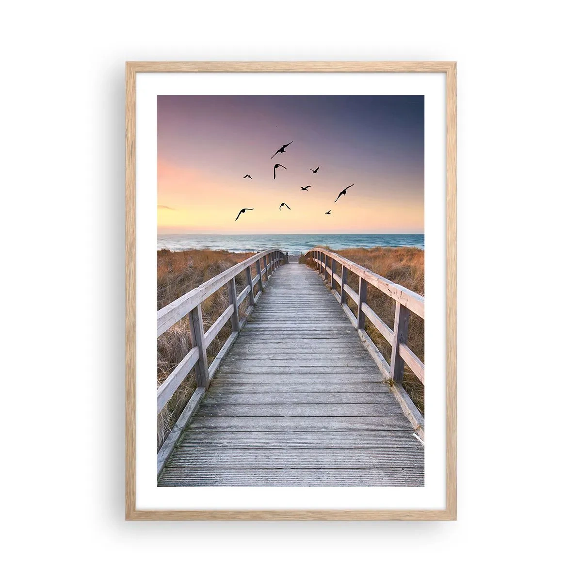 Poster in light oak frame - Space of Highs - 50x70 cm