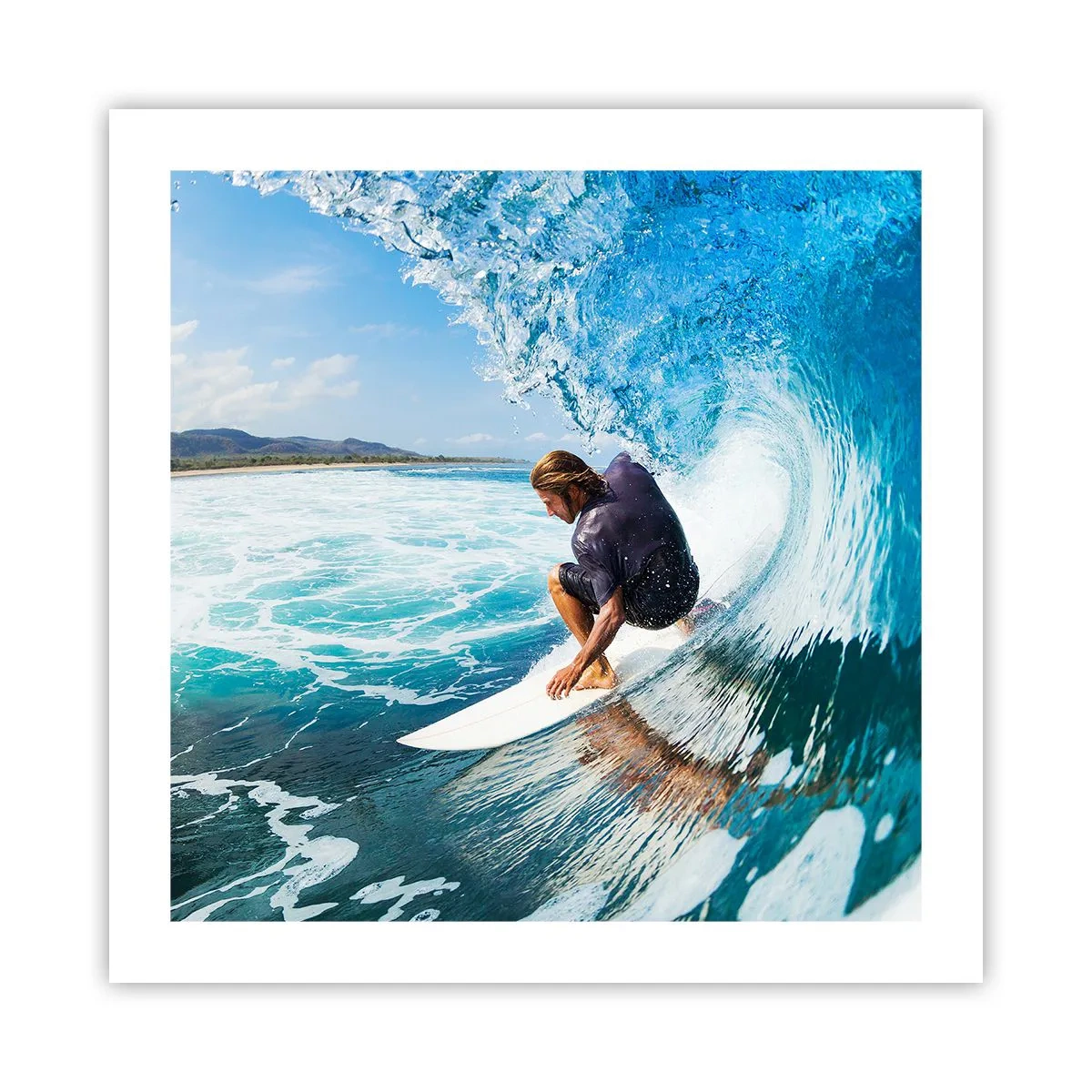 Poster - Dancing with Waves - 50x50 cm
