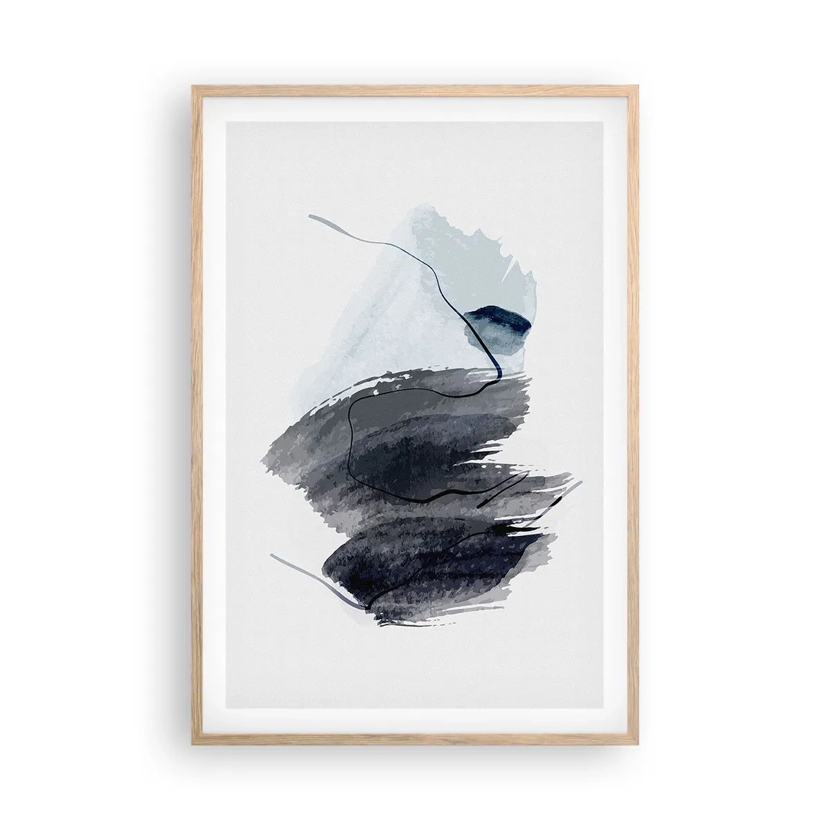 Poster in light oak frame - Intensity and Movement - 61x91 cm