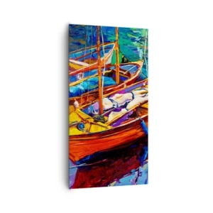 Canvas picture - On Water Thick with Colours - 65x120 cm