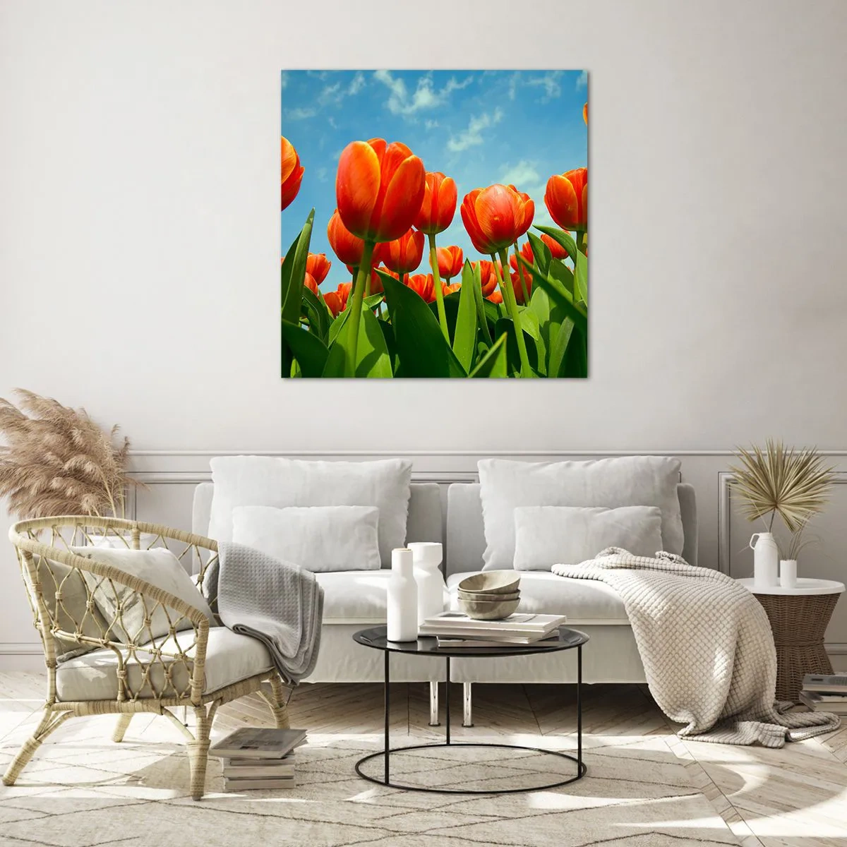Glass picture - Blue Sky Is All They Need - 30x30 cm