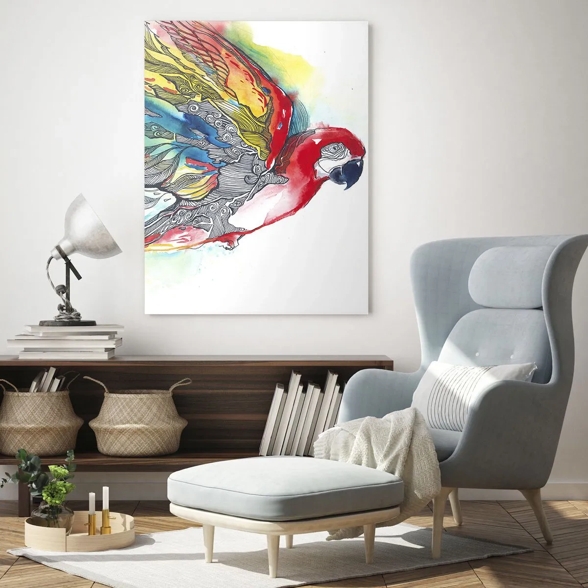 Glass picture - Live Colourfully - 50x70 cm
