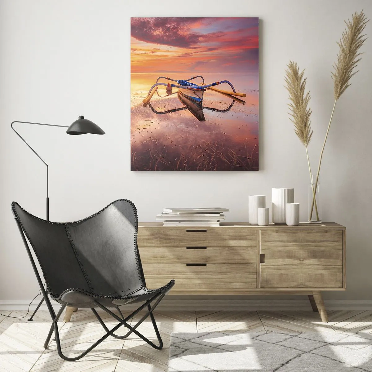 Glass picture - Tranquility of Tropical Evening - 70x100 cm