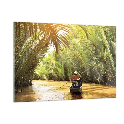 Glass picture - Through a Palm Ravine - 120x80 cm