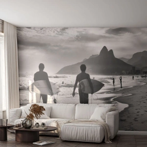 Photo Wallpaper Premium Sand - Samba for One Wave - Surfer, Brazil, Sea - 500x350 cm