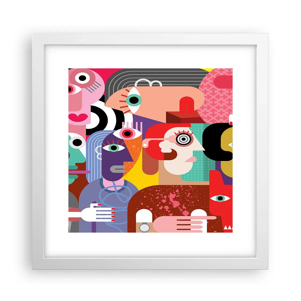 Poster in white frmae - Picasso Sent Us - 30x30 cm