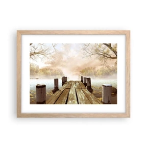 Poster in light oak frame - Gentle Sadness of Autumn - 40x30 cm