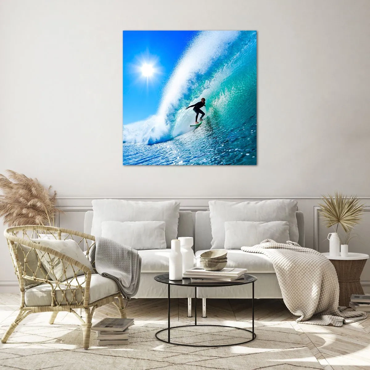 Glass picture - Across Great Blue - 60x60 cm