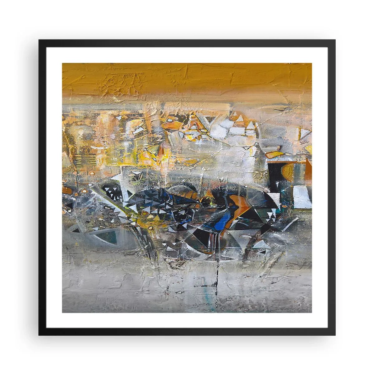 Poster in black frame - All Will Work out - 60x60 cm