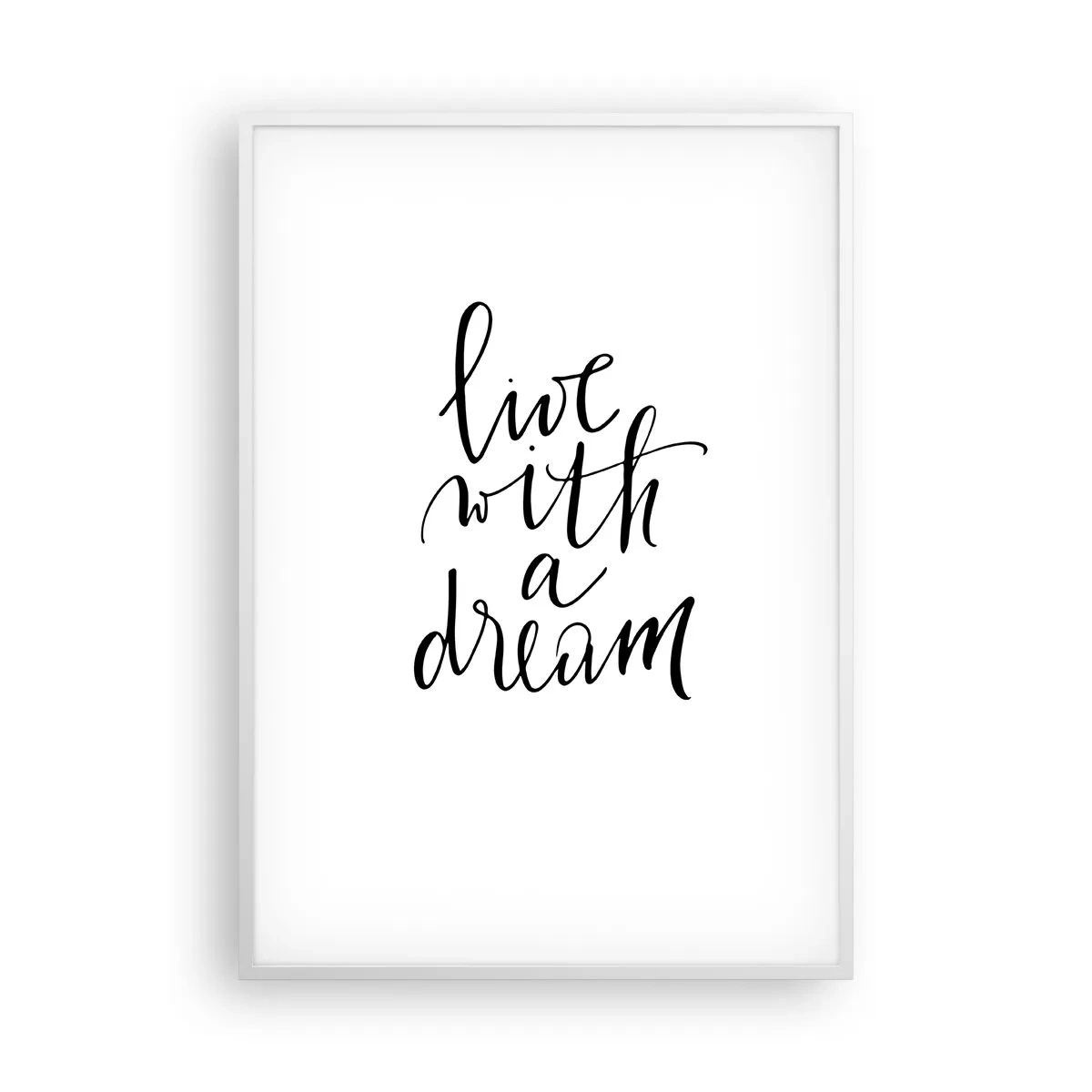 Poster in white frmae - Of Course - 70x100 cm