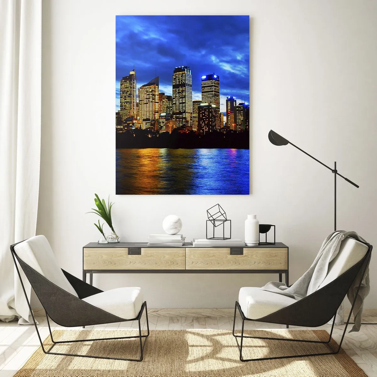 Glass picture - Night of Lights and Colours - 50x70 cm