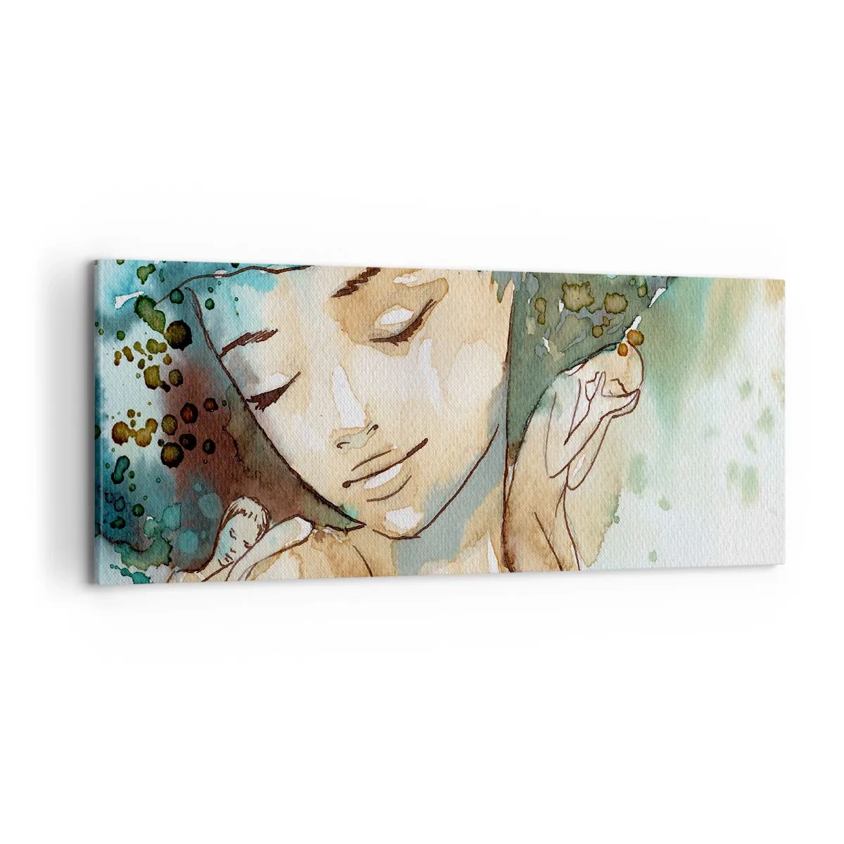 Canvas picture - Lady in Blue - 100x40 cm