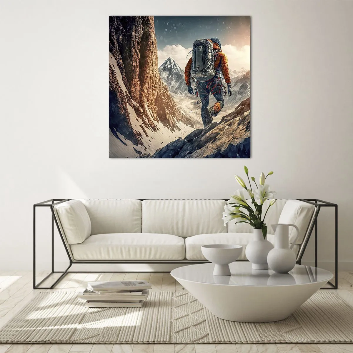 Glass picture - Lonely Warrior - 70x70 cm