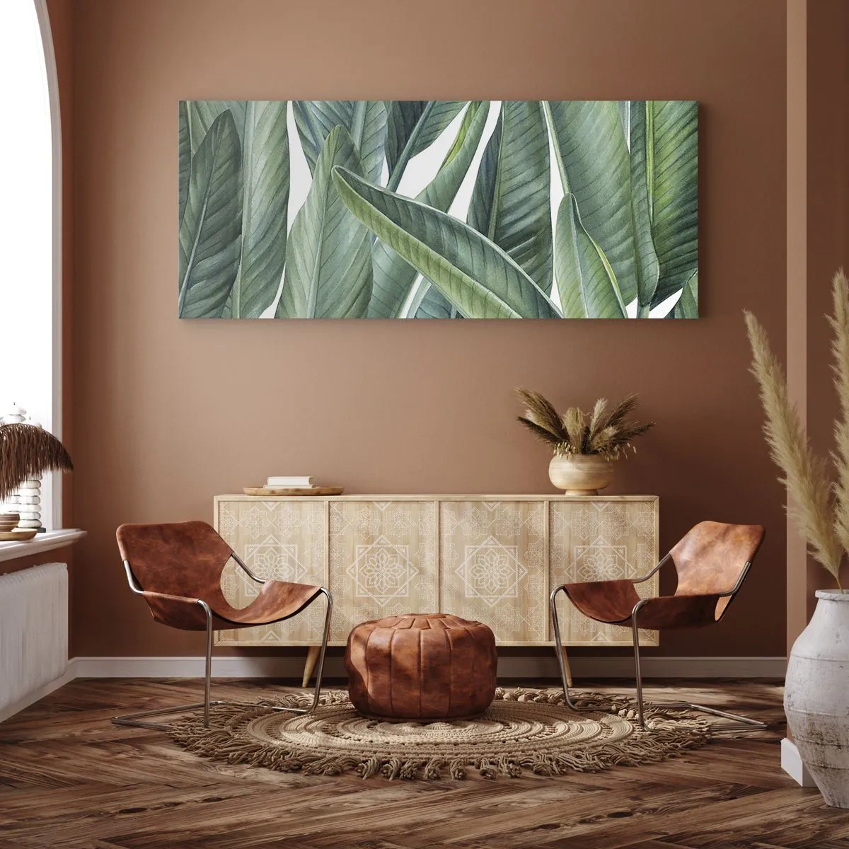 Canvas picture - Only Green Itself - 90x30 cm