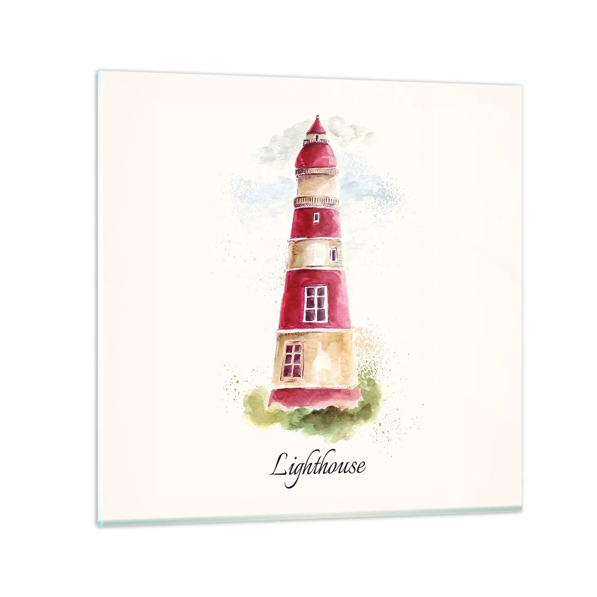 Glass picture - Around It the Weather Is Always Nice - 50x50 cm