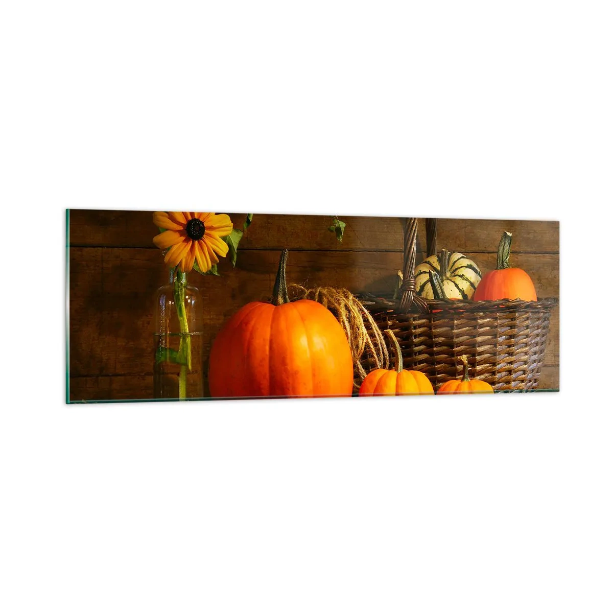Glass picture - Rustic Composition - Fruit of Autumn - 90x30 cm
