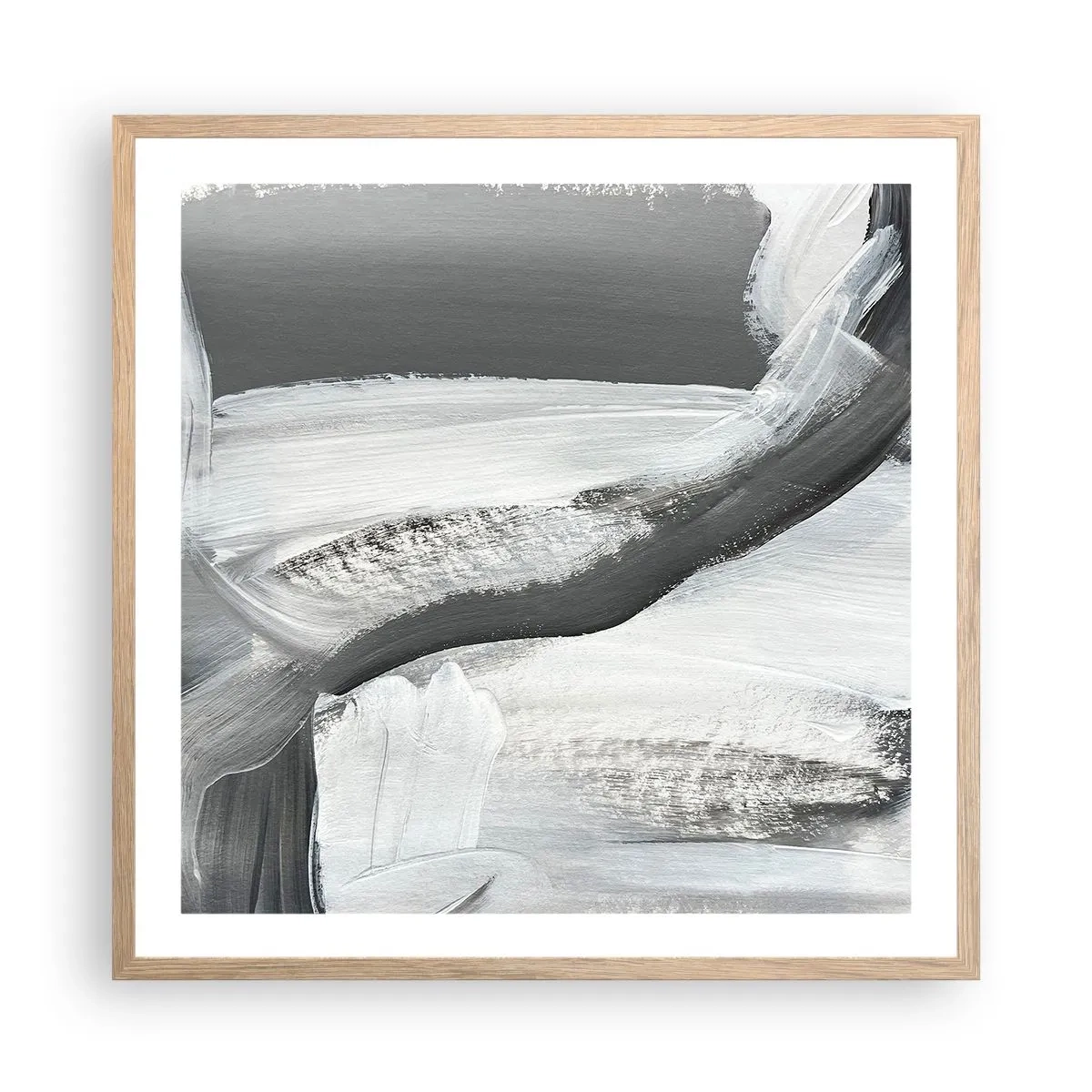 Poster in light oak frame - With a Decisive Move - 60x60 cm