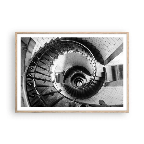 Poster in light oak frame - Up and Upwards - 100x70 cm