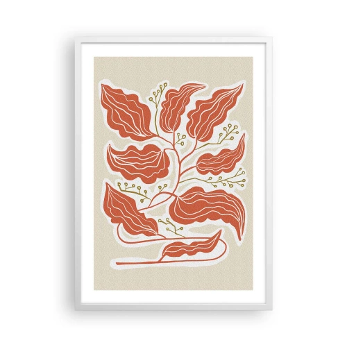 Poster in white frmae - Folk and Coral - 50x70 cm