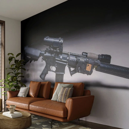 Custom Self-Adhesive Wallpaper Deluxe Sticker - Dark Knight - Military, Rifle, Weapon