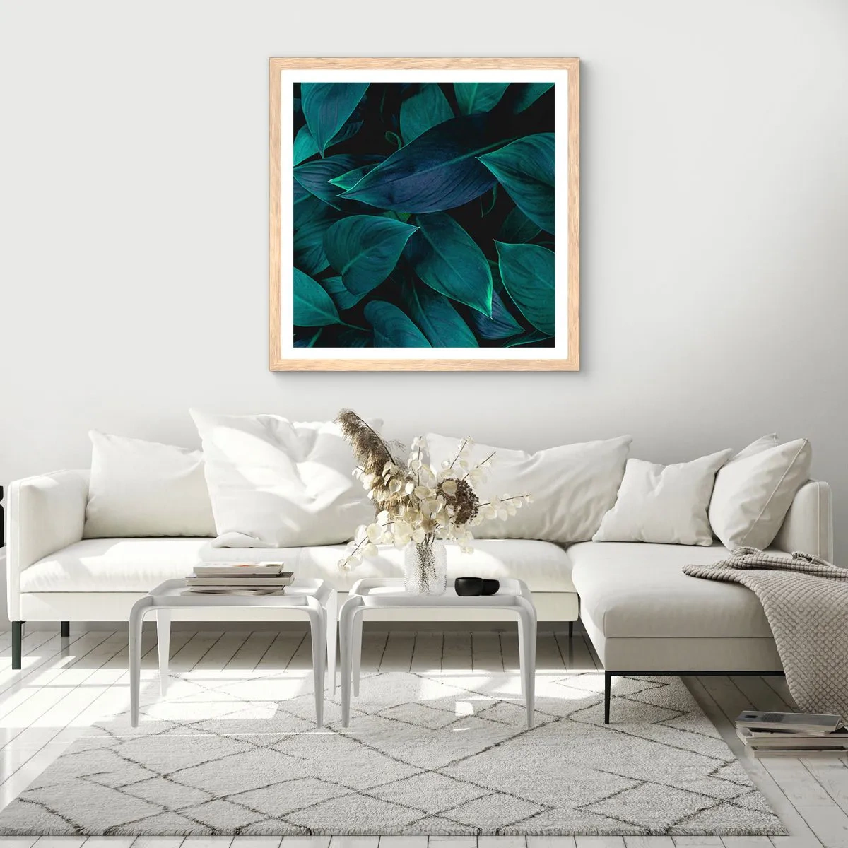 Poster in light oak frame - The Green Itself - 50x50 cm