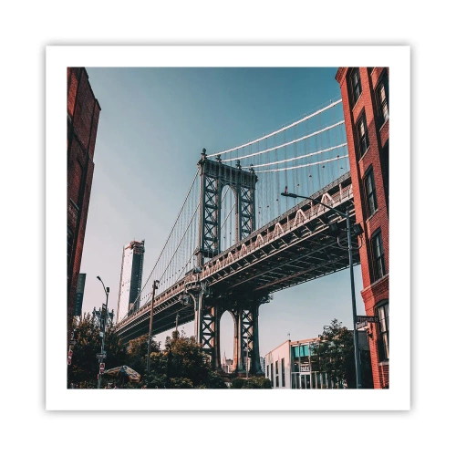 Poster - Over the City Waves - 60x60 cm