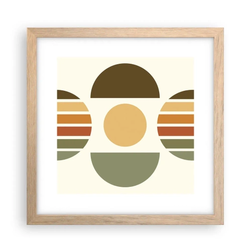 Poster in light oak frame - In the Colours of Soli - 30x30 cm