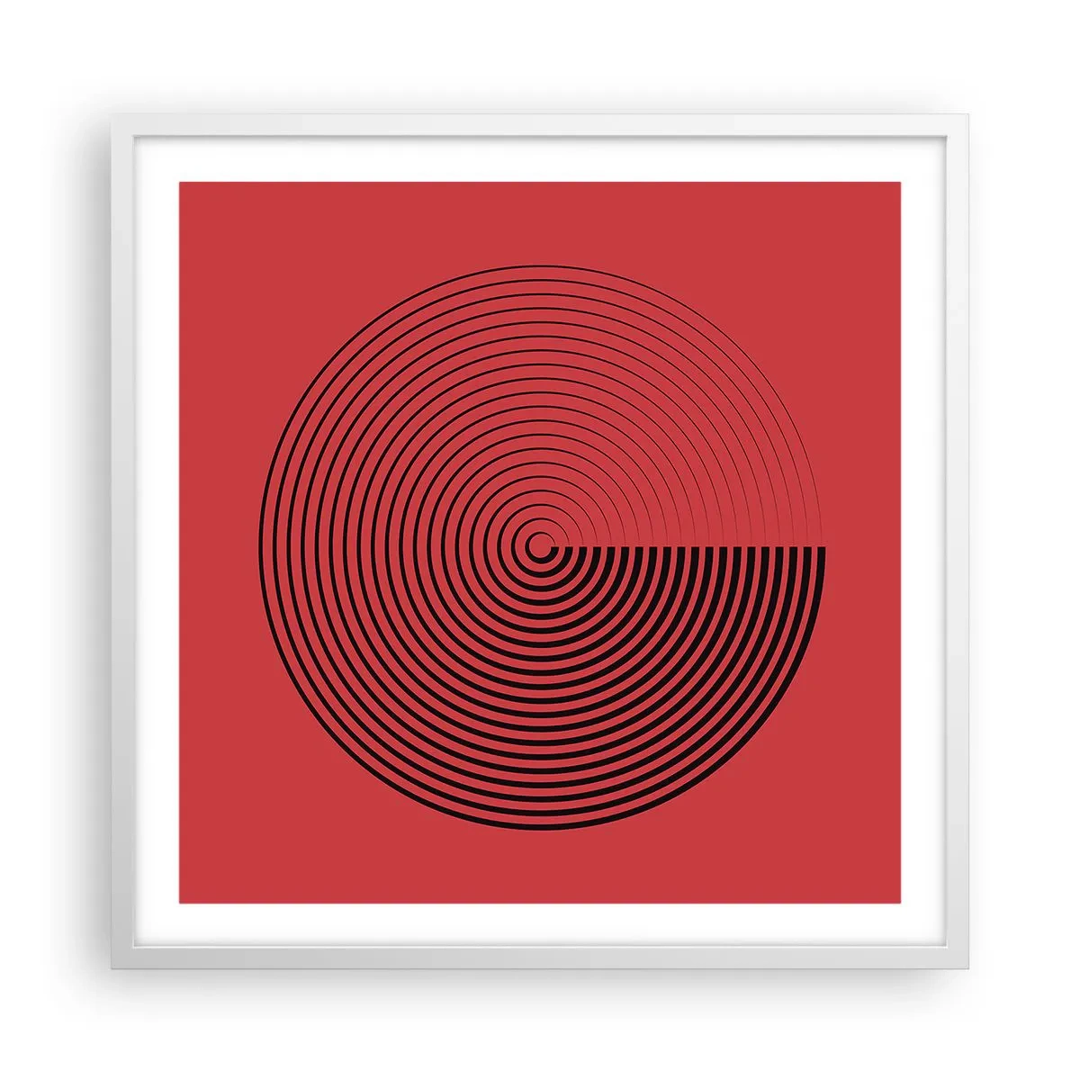 Poster in white frmae - Circular Movement - 60x60 cm