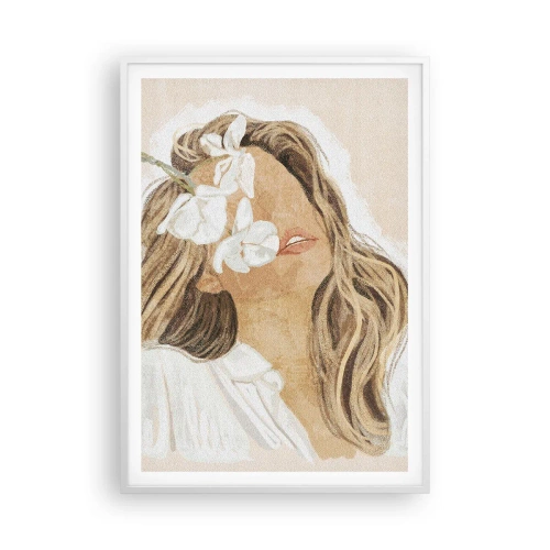 Poster in white frmae - In Elation Among Flowers  - 70x100 cm