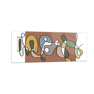 Glass picture - Abstract Worthy of a Smile - 140x50 cm