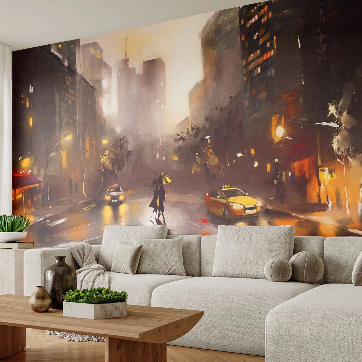 Photo Wallpaper Standard Eco - In New York Lights - New York, Manhattan, Architecture - 400x280 cm