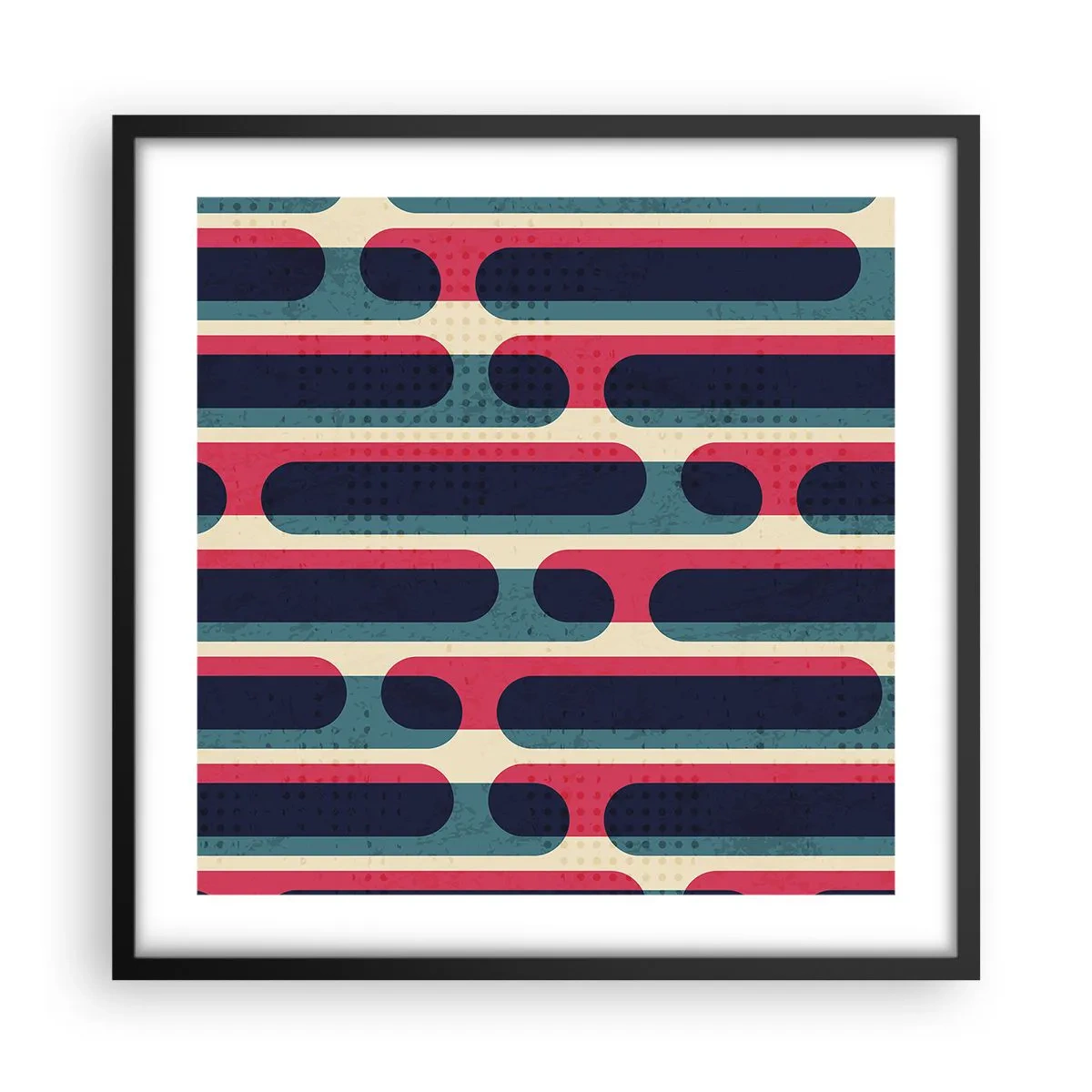 Poster in black frame - Inwards and Forwards - 50x50 cm
