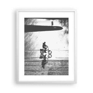 Poster in white frmae - Straight ahead, through the City - 40x50 cm
