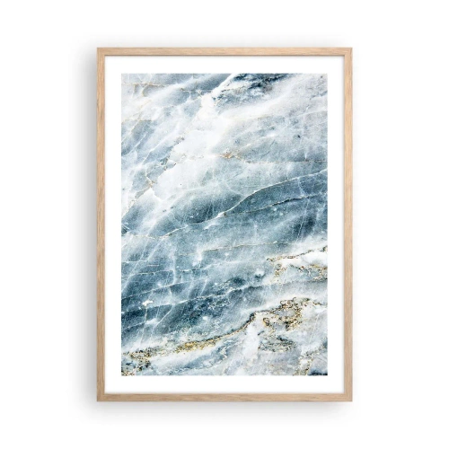 Poster in light oak frame - Icy World - 50x70 cm