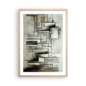 Poster in light oak frame - Power of Simplicity - 50x70 cm