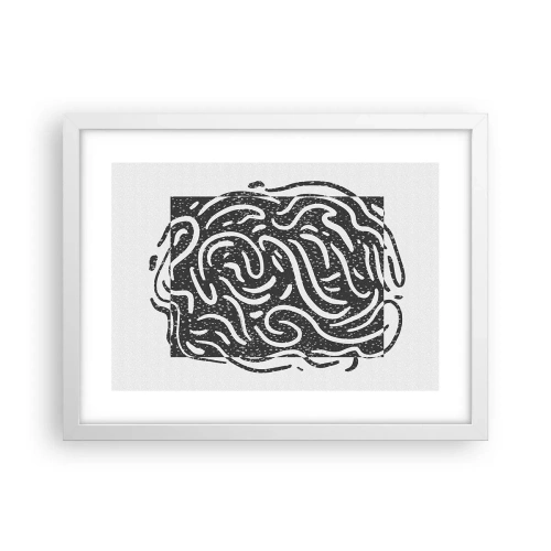 Poster in white frmae - Abstract: Dance of Joy - 40x30 cm