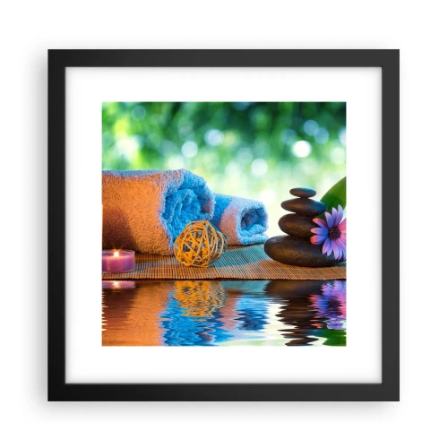 Poster in black frame - Time for the Body - 30x30 cm