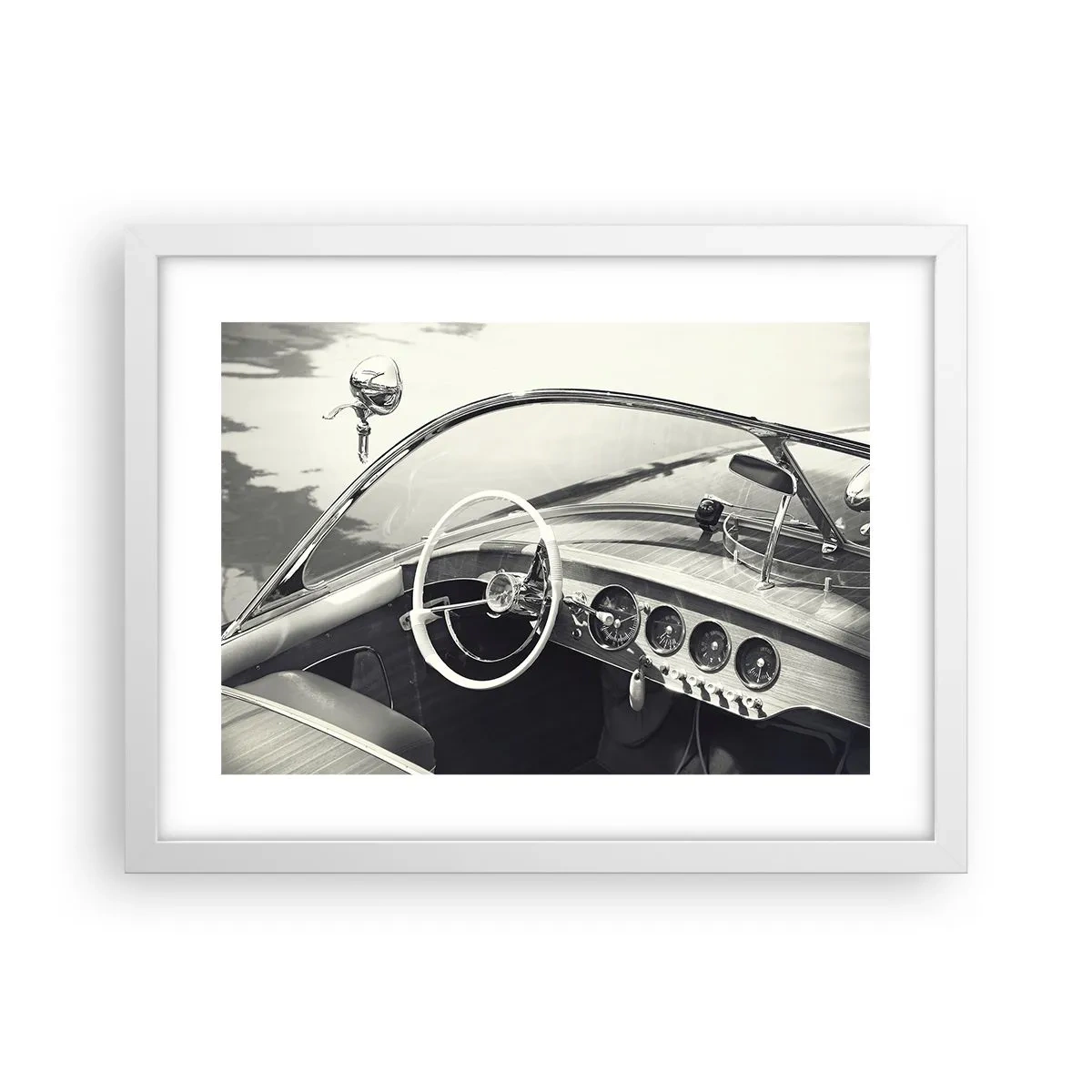 Poster in white frmae - Weather for the Rich - 40x30 cm