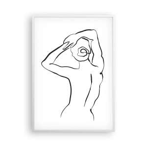 Poster in white frmae - Nude in the Morning - 70x100 cm