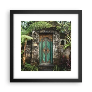 Poster in black frame - Door to Exotic World - 30x30 cm