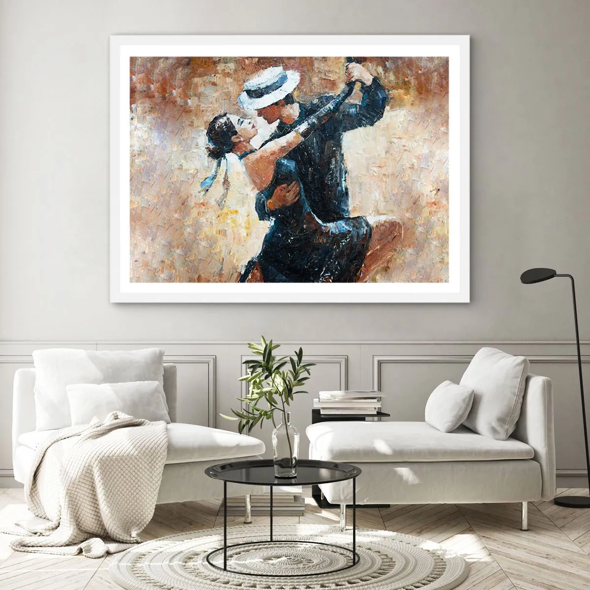 Poster in white frmae - Rudolf Valentino Style - 50x40 cm