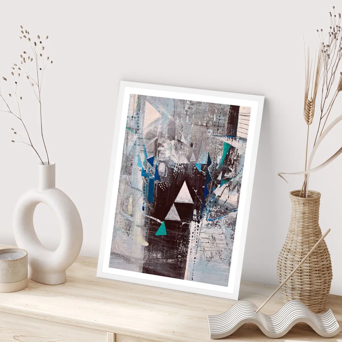 Poster in white frmae - Superior Order of Triangles - 40x50 cm