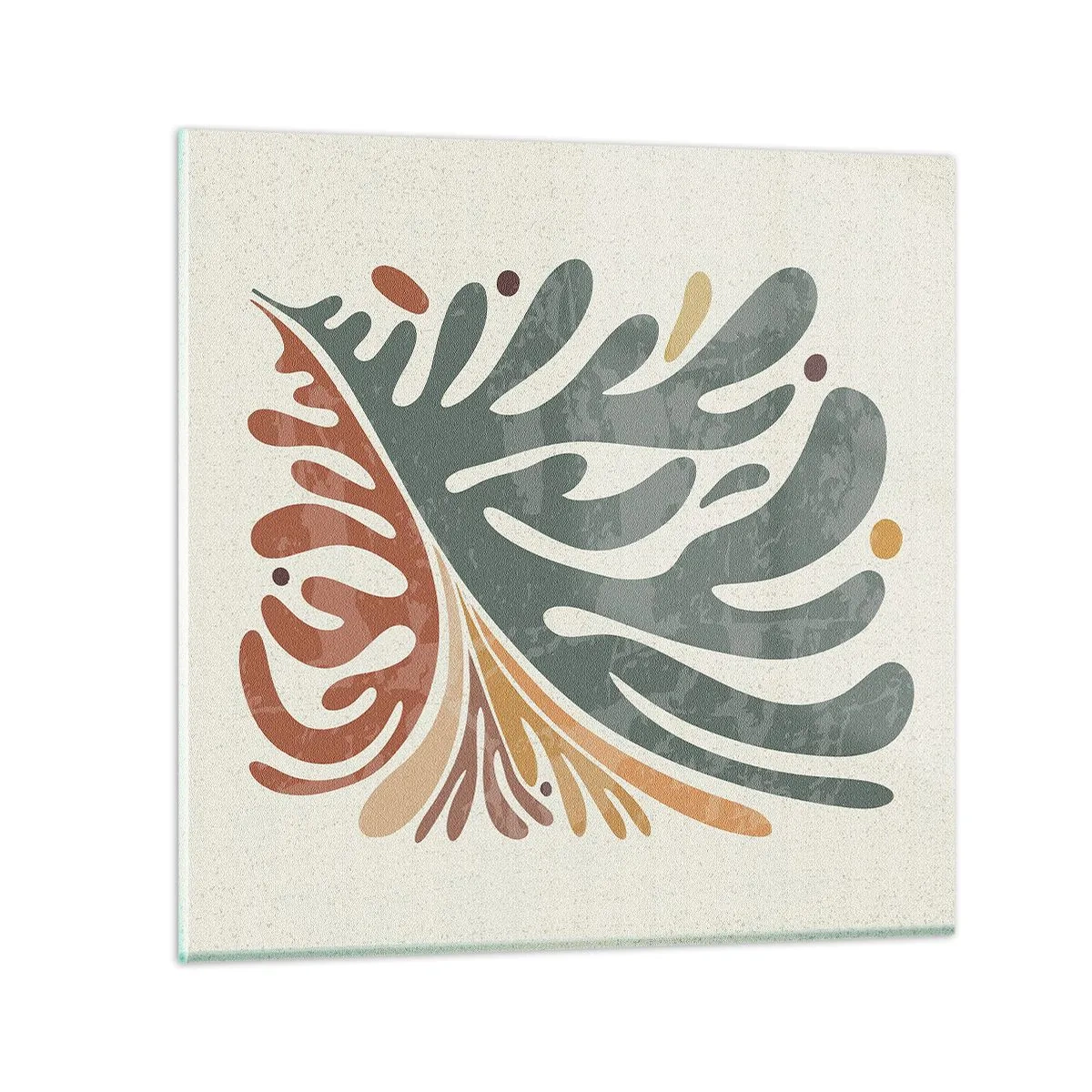 Glass picture - Multicolour Leaf - 40x40 cm