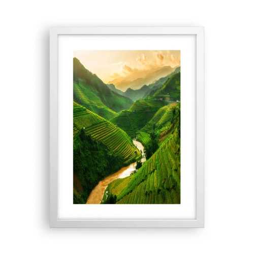Poster in white frmae - Vietnamese Valley - 30x40 cm