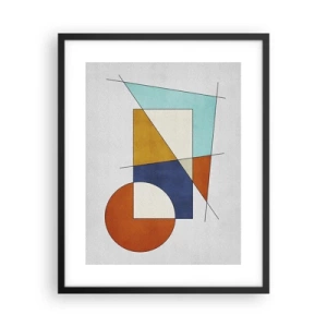 Poster in black frame - Abstract: Modernist Fun - 40x50 cm